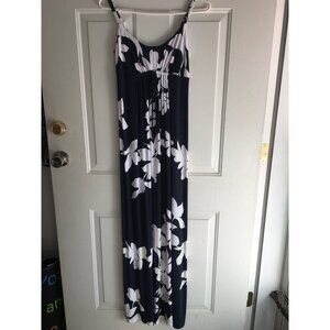 New Women’s Vintage Tommy Bahama Tropical Print Maxi Dress Very Stretchy Size Xs